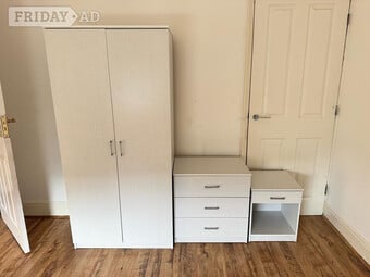 PANAMA 2 DOOR SET - WHITE FULLY ASSEMBLED