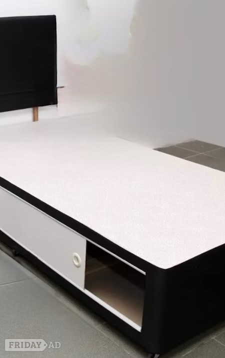 Rotherham SINGLE PINEMASTER MATTRESS BLACK BASE WITH SLIDER & HB
