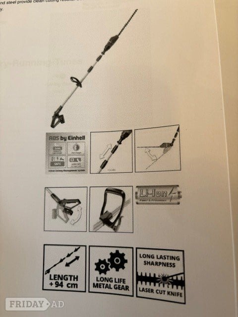 Hedge trimmer extendable Einhell Expert plus GE-HH 18/45 LitKit in Hove
