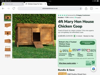 Brand new 4ft Mary Hen House Chicken Coop