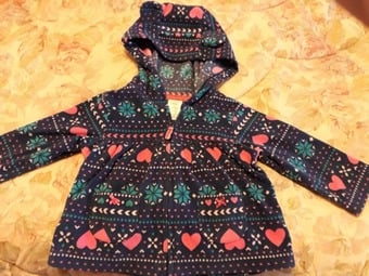 Baby girls fleece with hood