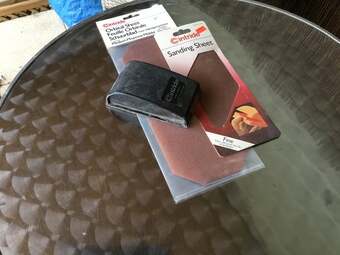Stonemasons hand sander
