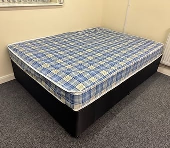 4 Foot Economy Mattress with black divan base