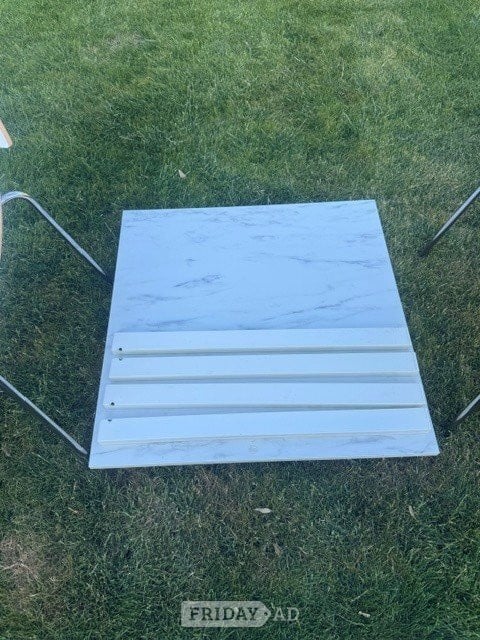 IKEA Marble effect Breakfast table with2 Chairs.
