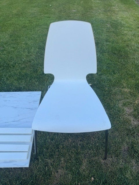 Esher IKEA Marble effect Breakfast table with2 Chairs.