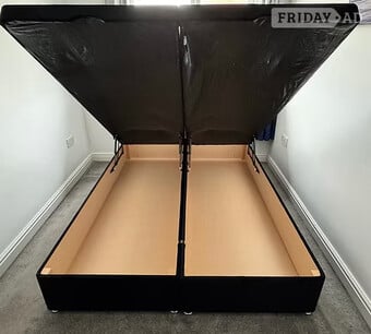 DIVAN OTTOMAN BED WITH 20 INCH HEADBOARD - DOUBLE