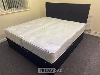 SUPER TUFT ORTHOPAEDIC DIVAN BASE AND MATTRESS -SUPER KING SIZE