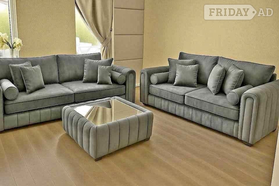 Grey Lilly 3+2 Sofa Set | Brand New | Same Day Delivery in Northampton