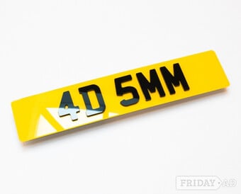 Premium 4D 5mm Laser Cut Number Plates - Alphabet Plates UK