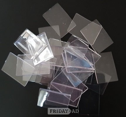 71 2 part clear plastic keyring blanks with metal loop   71 clear plastic keyring blanks in 2 parts with metal loop. Picture holder and snap fit top  - Hobbies & Leisure in Sheffield