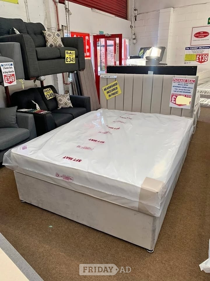 Divan Bed with optional – Mattress – Storage – Headboard - Furniture in London