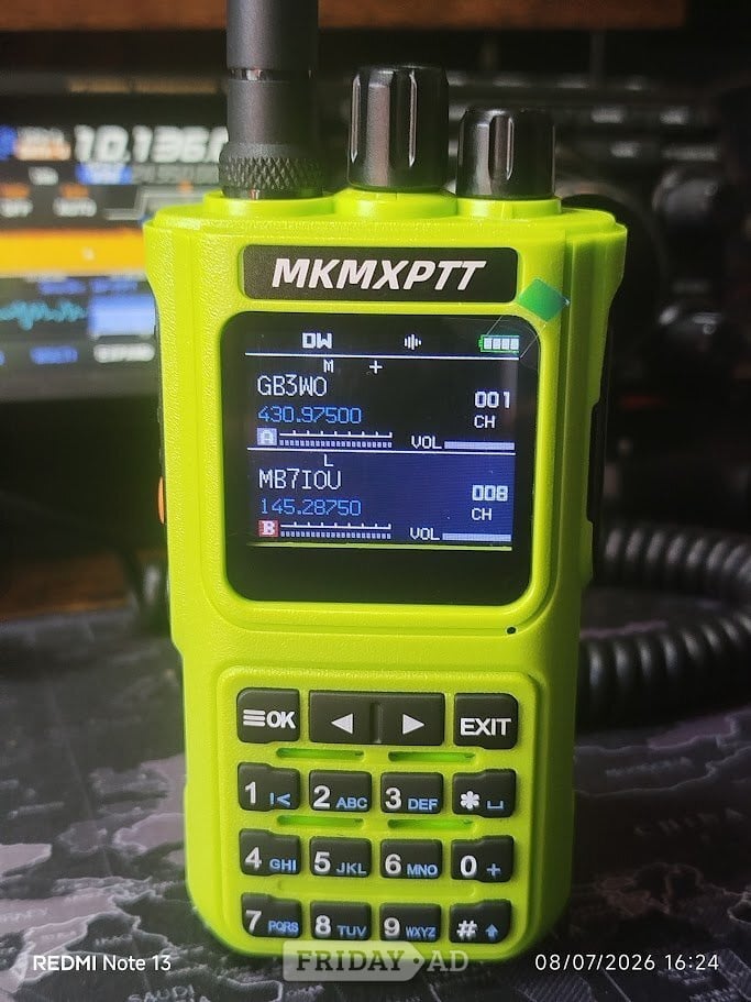 MKMXPTT clone of the RADTEL RT900BT. 8-Band UHF/VHF Bluetooth in Steyning