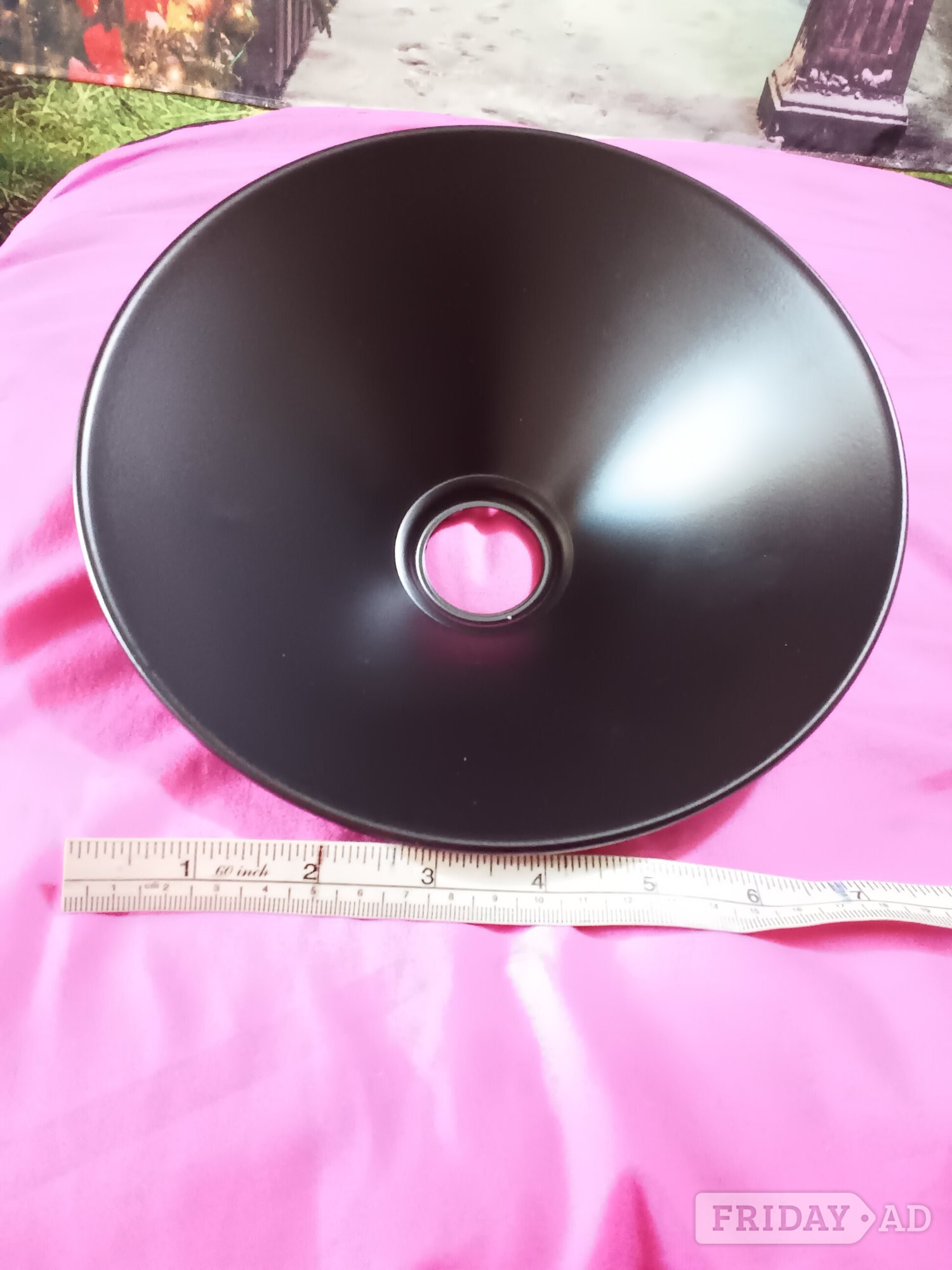 Industrial metal ceiling shades (2pr)large and Small.