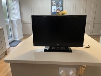 JVC 22 inch flat screen TV and DVD player