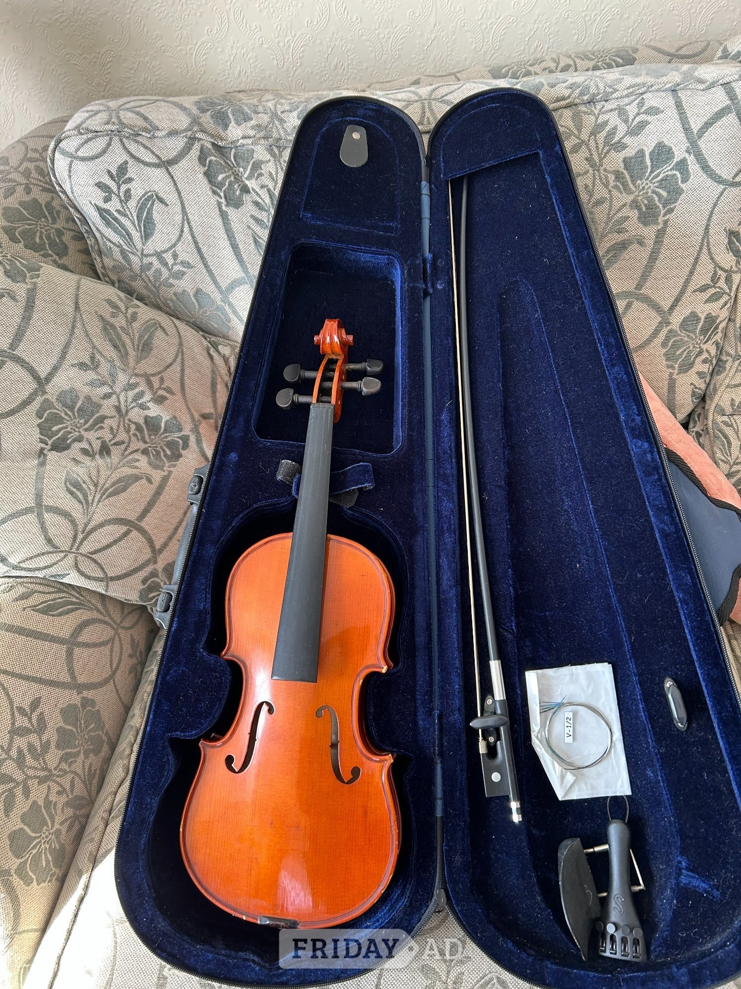 2 x VIOLIN stentor +Case and Bows  x Half Size  59 Pounds EH