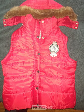 Red 'Paul's boutique' vintage body warmer 