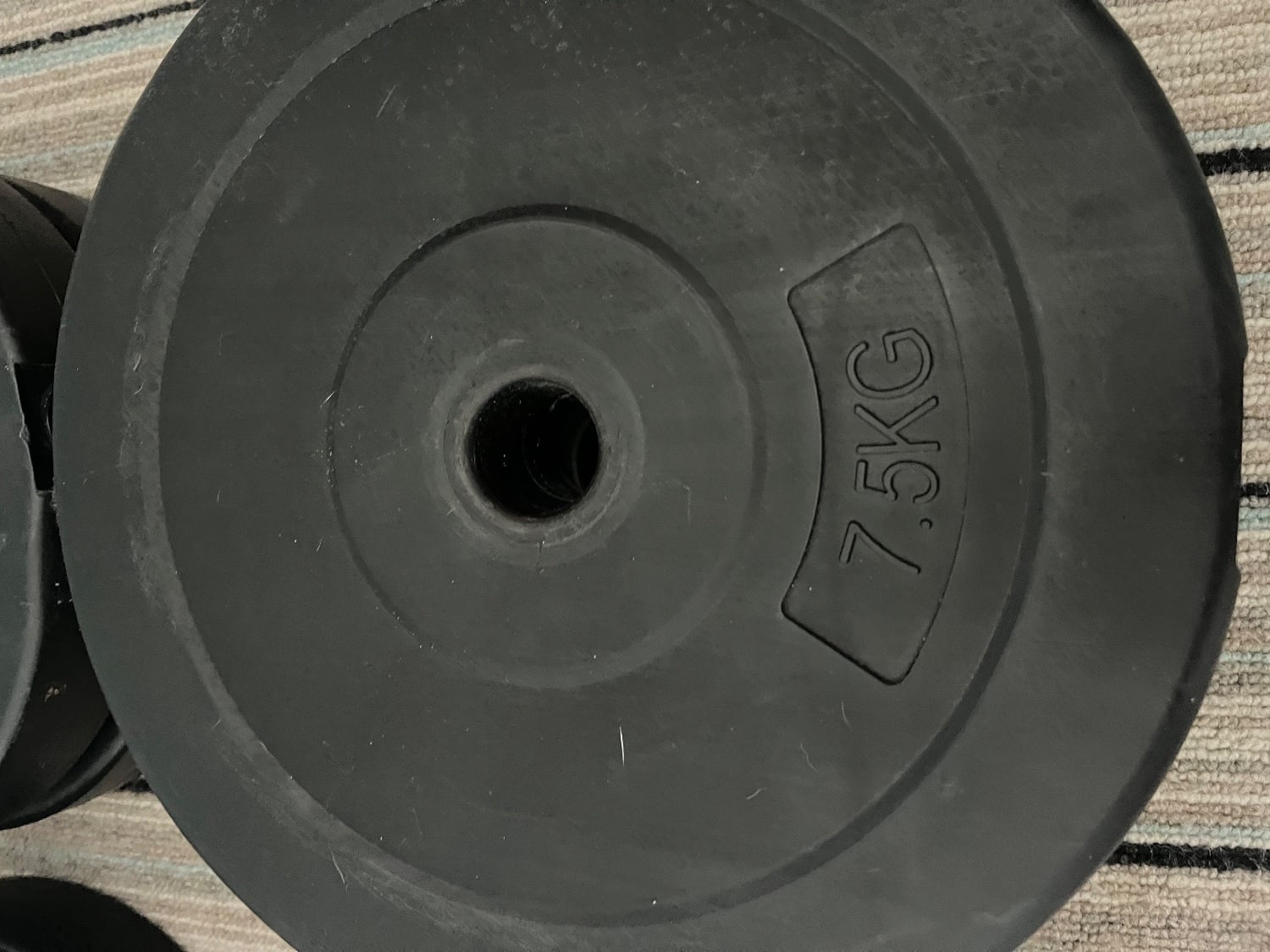 Standard 1” Hex trap Barbell and weight plates, 55kg total plates - Sports Equipment in Brighton