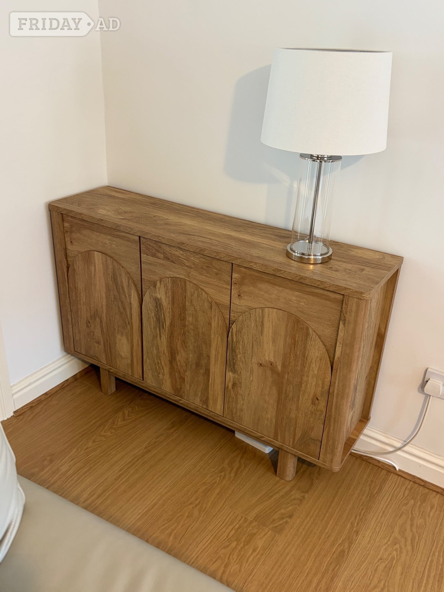 Next sideboard. 3 arched doors. Oak effect. H 75 x w 115.5 x D 30 in Wrexham