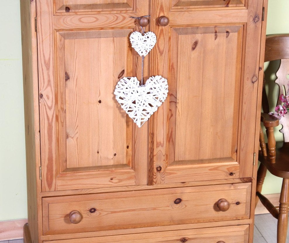 UK Delivery - Cottage Pine Farmhouse Wardrobe Solid Thick Pine - Furniture