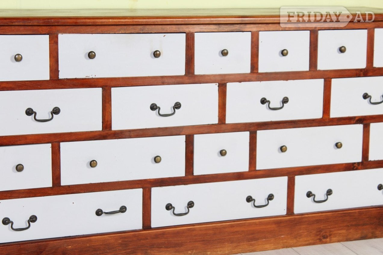 Nationwide Delivery  - Large Solid Pine Chest Of 18 Drawer - Furniture in Hailsham