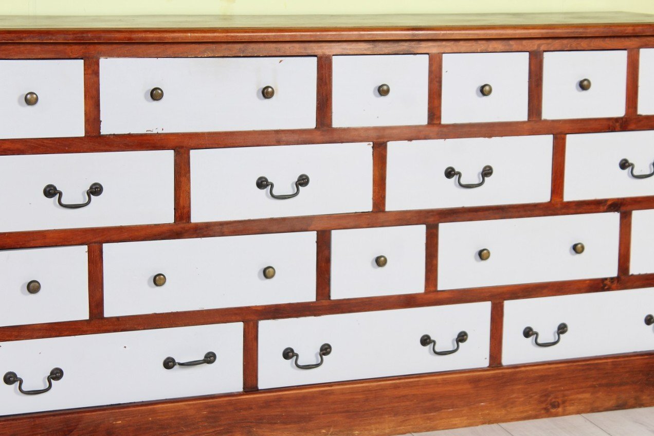 Nationwide Delivery  - Large Solid Pine Chest Of 18 Drawer - Furniture in Hailsham