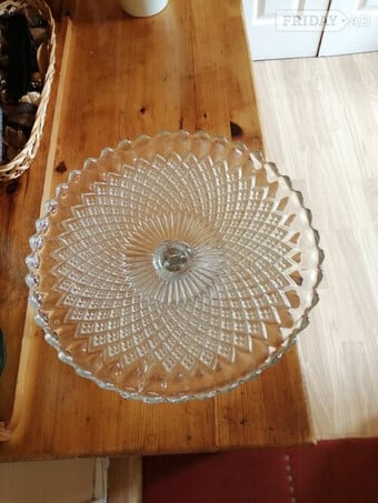 Vintage glass cake stand