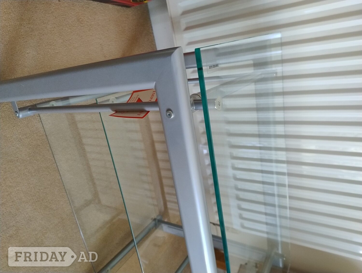 Haywards Heath Metal and glass three tier TV, DVD, Sky box stand
