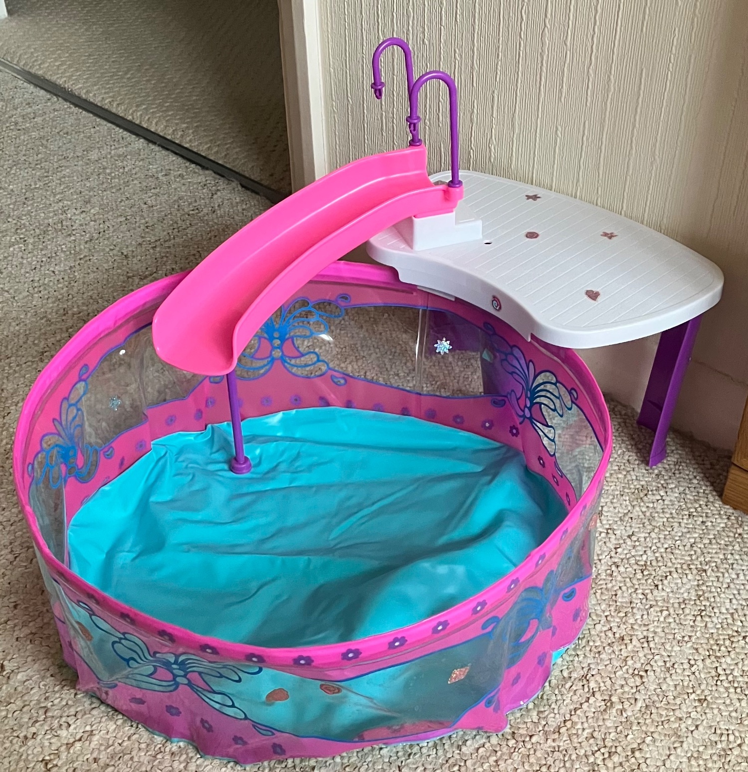 Barbie Sparkling Beach Swimming Pool & 1x Barbie (90s) LIKE NEW