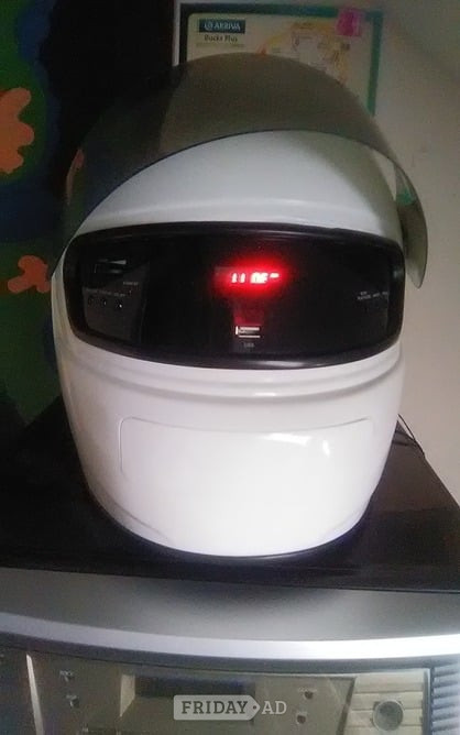 H88 CD Racing Helmet.( )text only.CD has a mind of its own!Has Small remote/Radio/USB/Lead/Ins Manual..