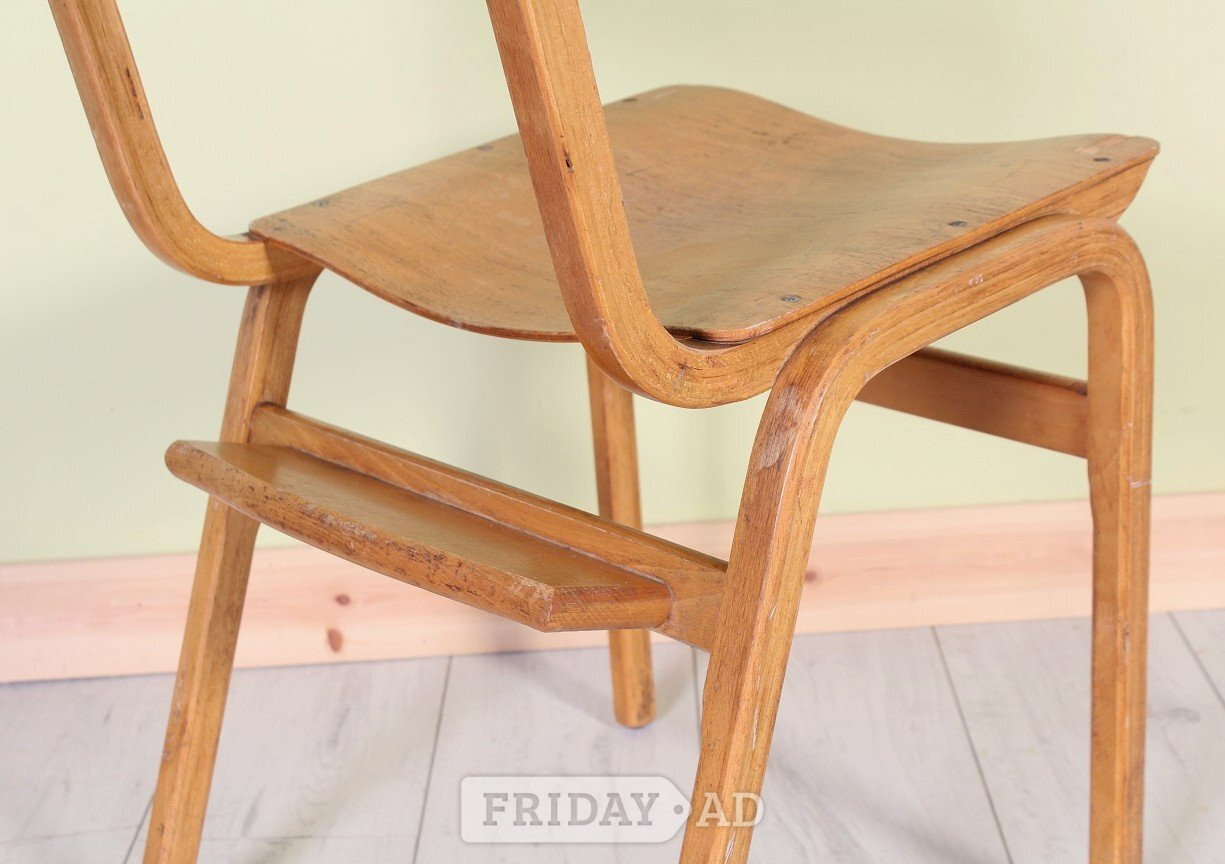 Delivery-Vintage Retro Church School Laminated Stacking Chairs