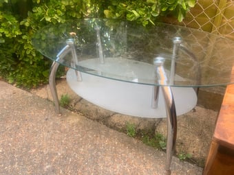 Coffee tables glass 2 and 2 wooden 