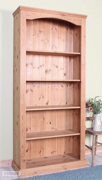 UK Delivery - Large Farmhouse Style Pine Bookcase