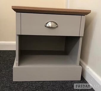 KENDAL 1 DRAWER BEDSIDE TABLE - BLUE -