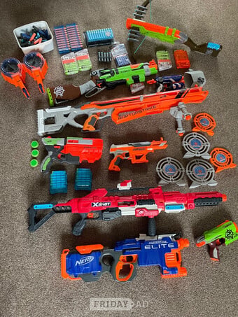 Nerf Guns and various accessories 