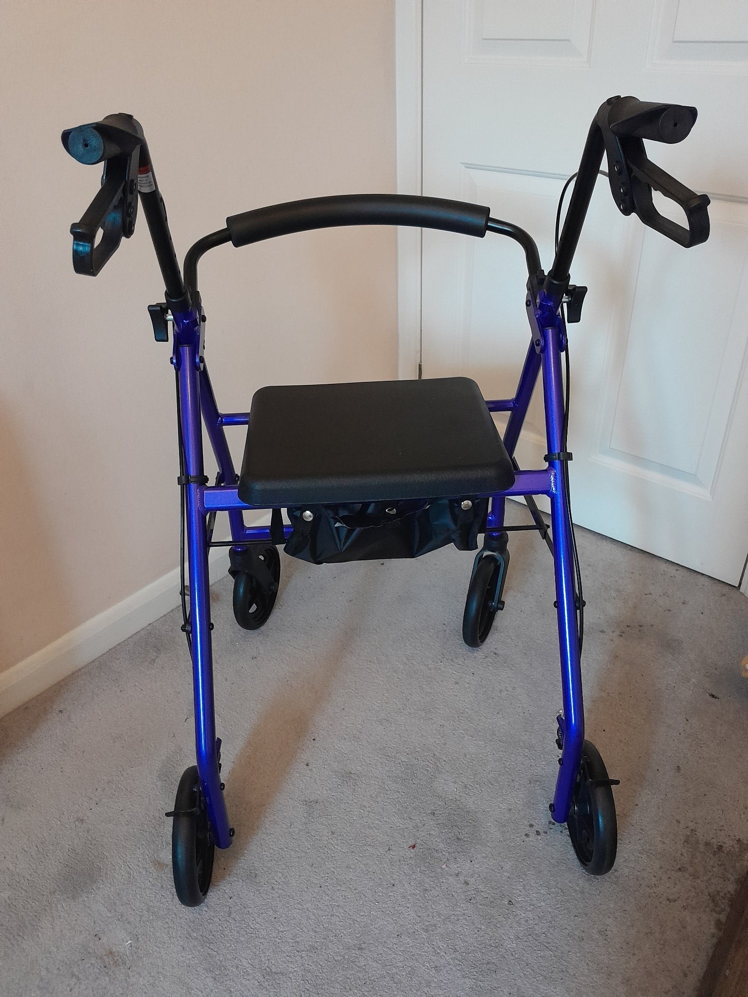 Foldable Mobility Walker. Adjustable Height, Seat, Bag, Brakes. - Mobility in Brighton