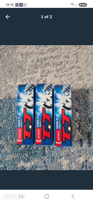 3 x Denso spark plugs 