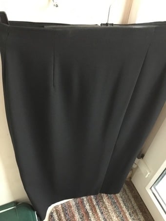 New Black fully lined pencil skirt 32” waist