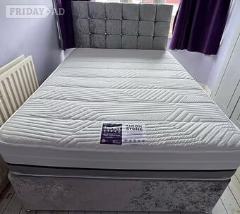 Double - Moonstone 1000 Pocket mattress, 2 Draw Divan, Aries HB