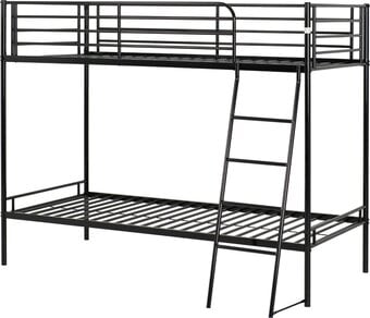 BLACK BRANDON BUNK BED WITH APOLLO MATTRESSES