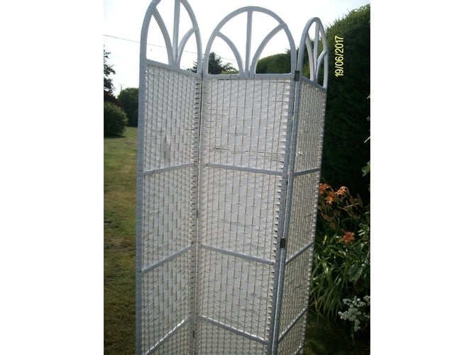 NEW interior 3 sections folding decrative white weave screen