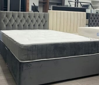 Double bed with mattress & optional drawers