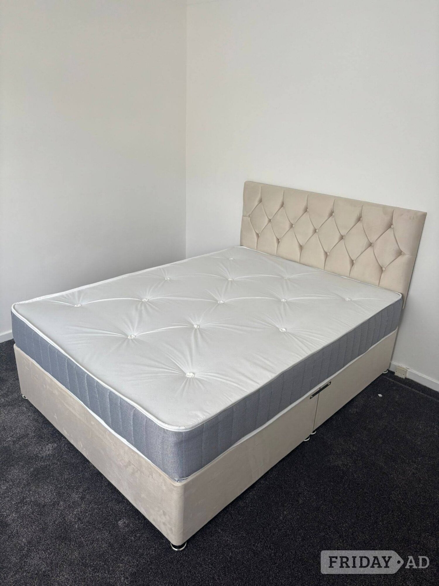 Double bed with mattress & optional drawers