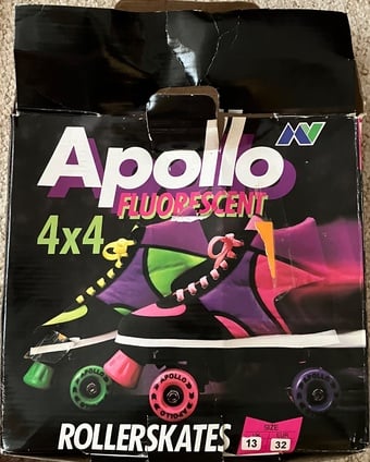Apollo Fluorescent Purple & Green size UK 13 LIKE NEW