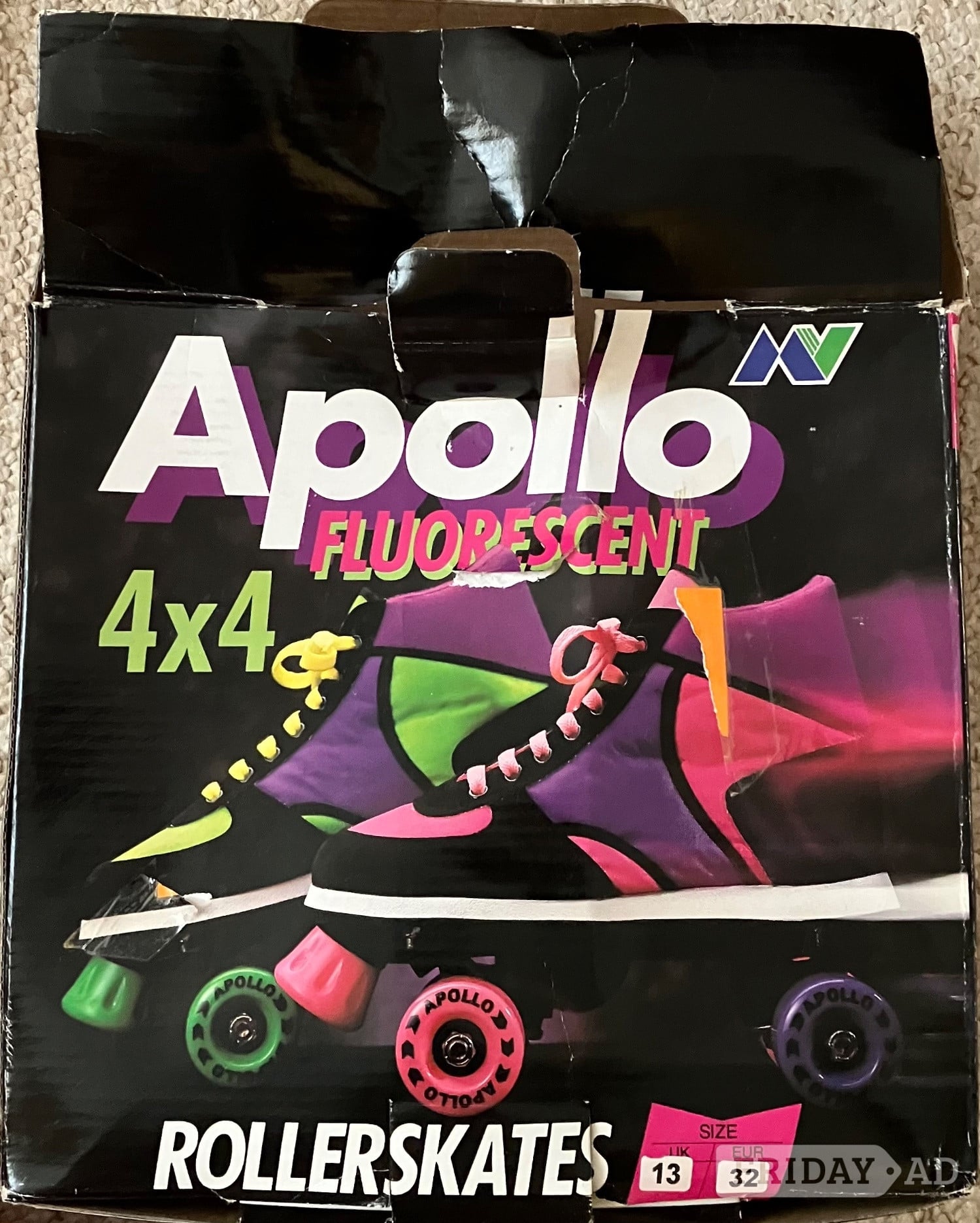 Apollo Fluorescent Purple & Green size UK 13 LIKE NEW in Peacehaven