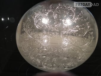 Vintage Tablemats/pot stands (1x10”&2x8”) floral etched pattern
