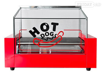STAINLESS STEEL HOT DOG BROILER (7 ROLLERS) SAUSAGES MACHINE