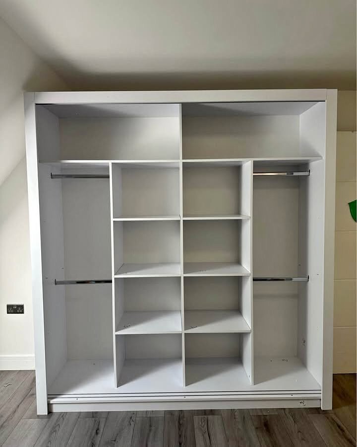 Maidstone IKEA 203 cm Wardrobe With 2 Sliding Mirror Doors For Sale 