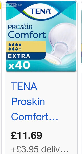 Tena pro skin comfort extra pads