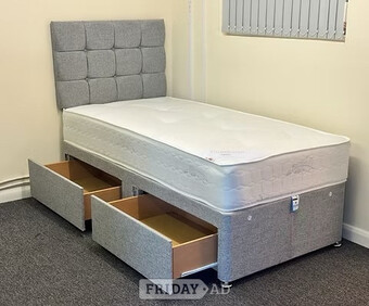 SUPER TUFT DELUXE ORTHO 2 drawers AND 11 INCH MATTRESS 24 inch hb