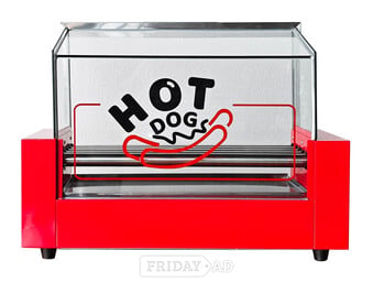 Commercial Hot Dog Grill Cooking 5 Roller
